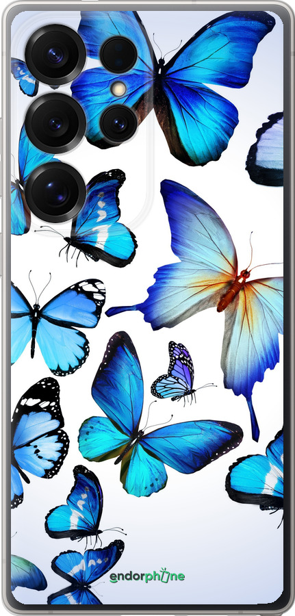 Силиконовый чехол Бабочки для Samsung Galaxy S25 Ultra - 6023u-3805 изображение 