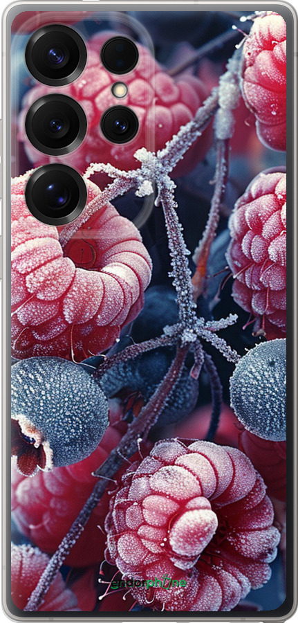 Силиконовый чехол Морозные ягоды для Samsung Galaxy S25 Ultra - 6033u-3805 изображение 