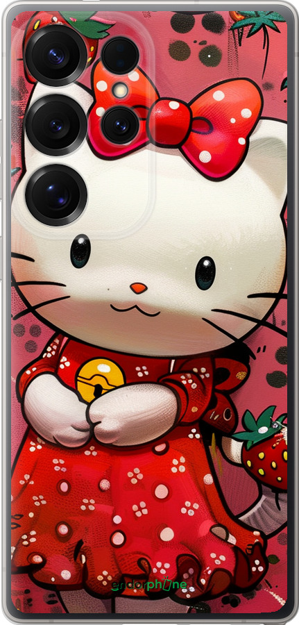 Силиконовый чехол hello kitty1 для Samsung Galaxy S25 Ultra - 6036u-3805 изображение 