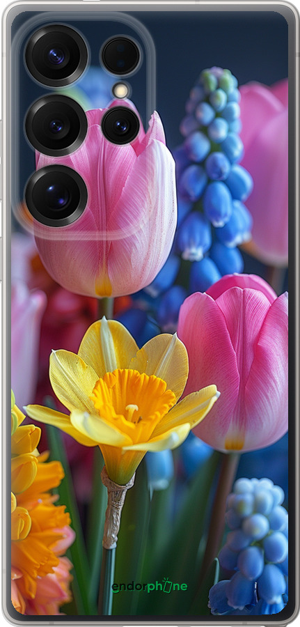 Силиконовый чехол Весенние цветы для Samsung Galaxy S25 Ultra - 6058u-3805 изображение 