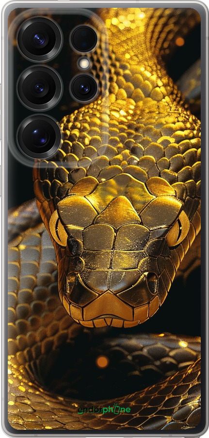 Силиконовый чехол Golden snake для Samsung Galaxy S25 Ultra - 6072u-3805 изображение 