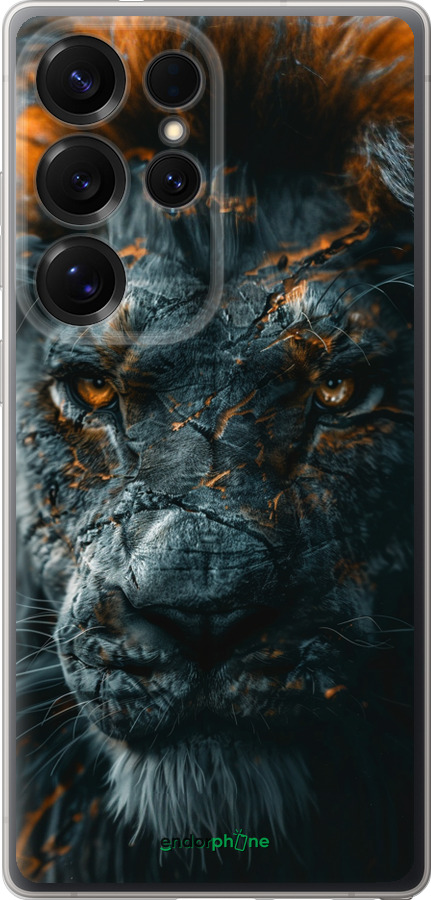 Силиконовый чехол Пламенный лев для Samsung Galaxy S25 Ultra - 6153u-3805 изображение 