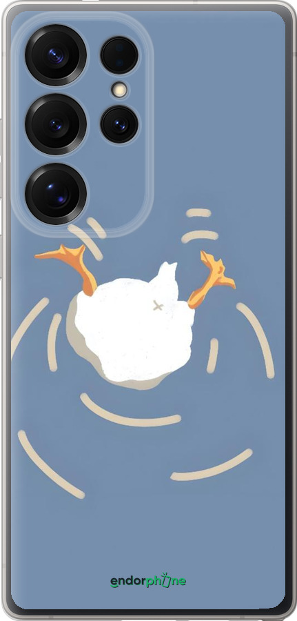 Силиконовый чехол Гусь ныряет для Samsung Galaxy S25 Ultra - 6275u-3805 изображение 