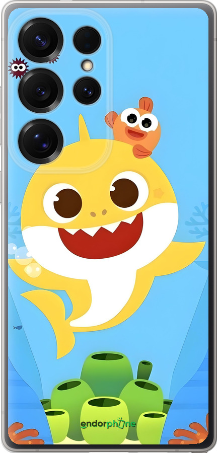 Силиконовый чехол Бейби Шарк для Samsung Galaxy S25 Ultra - 6303u-3805 изображение 