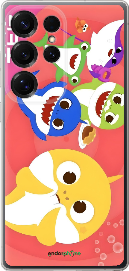 Силіконовий чехол Бейби Шаркс для Samsung Galaxy S25 Ultra - 6305u-3805 изображение 