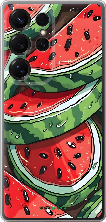 Силиконовый чехол Арбуз для Samsung Galaxy S25 Ultra - 6315u-3805 изображение 