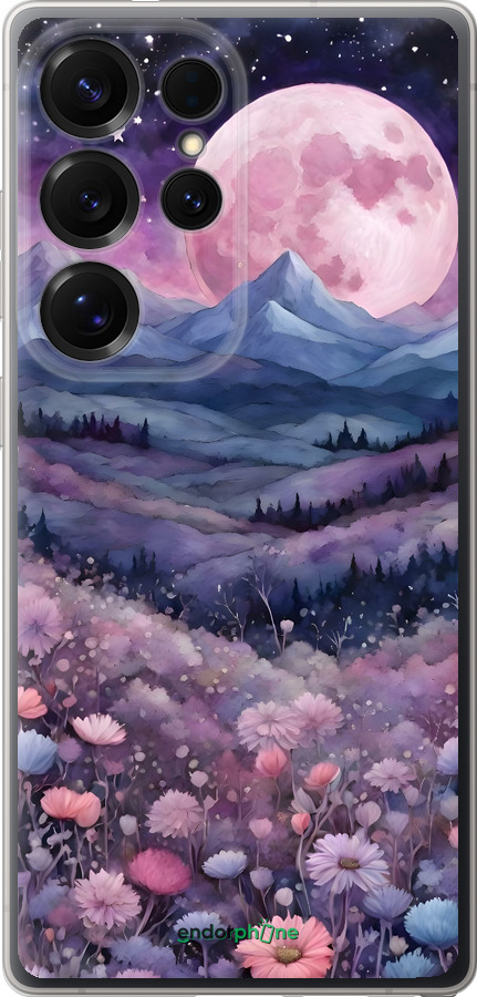 Силіконовий чехол Ніч місяць арт для Samsung Galaxy S25 Ultra - 6319u-3805 изображение 