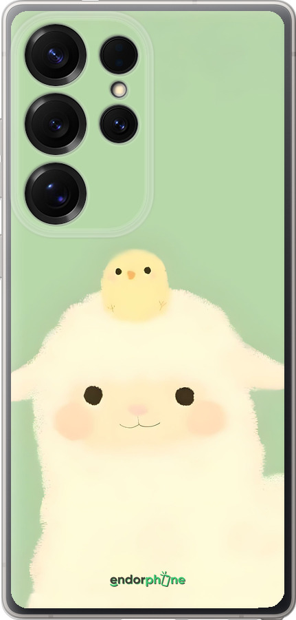 Силиконовый чехол Барашек и ципленок для Samsung Galaxy S25 Ultra - 6369u-3805 изображение 