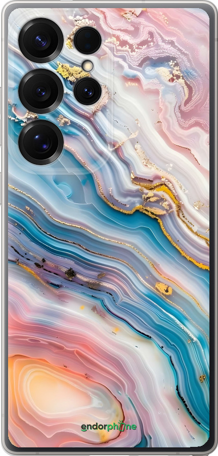 Силиконовый чехол Мрамор красивый для Samsung Galaxy S25 Ultra - 6376u-3805 изображение 