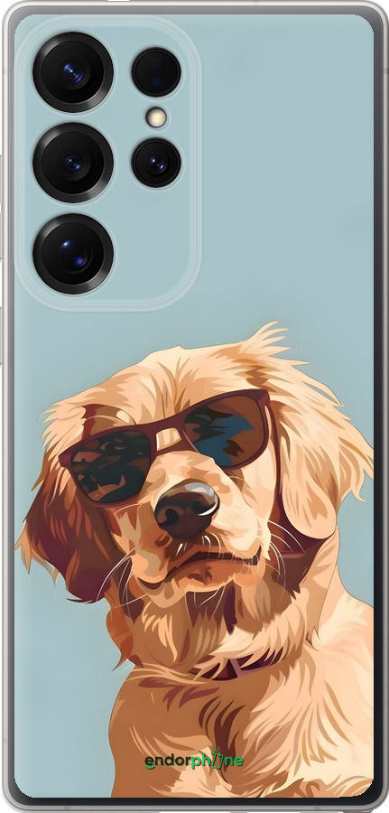 Силиконовый чехол Пес в очках для Samsung Galaxy S25 Ultra - 6381u-3805 изображение 