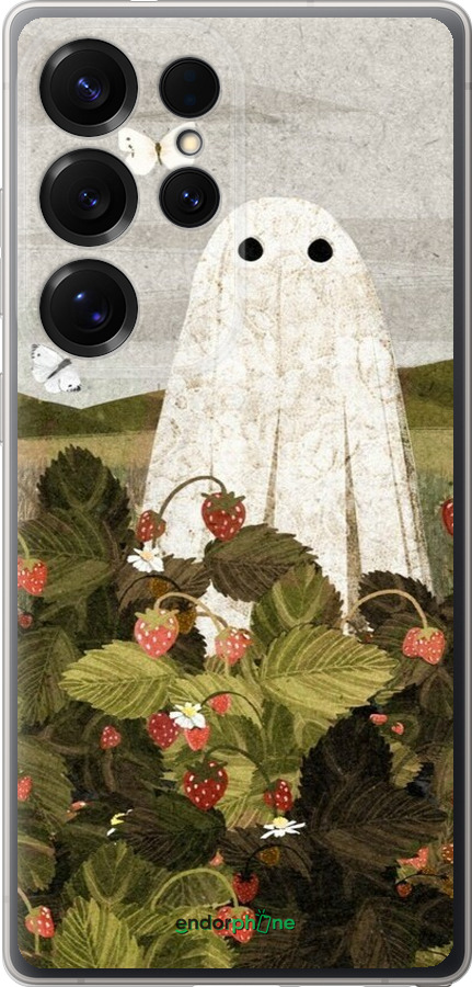 Силиконовый чехол Клубничные поля и привидения для Samsung Galaxy S25 Ultra - 6426u-3805 изображение 