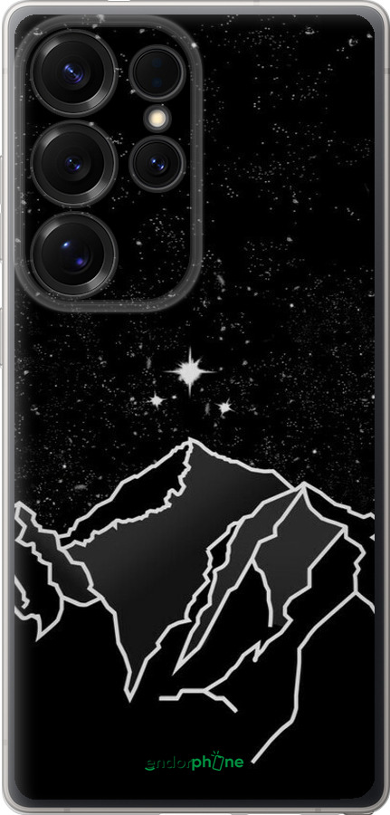 Силиконовый чехол Минималистический горный пейзаж для Samsung Galaxy S25 Ultra - 6438u-3805 изображение 