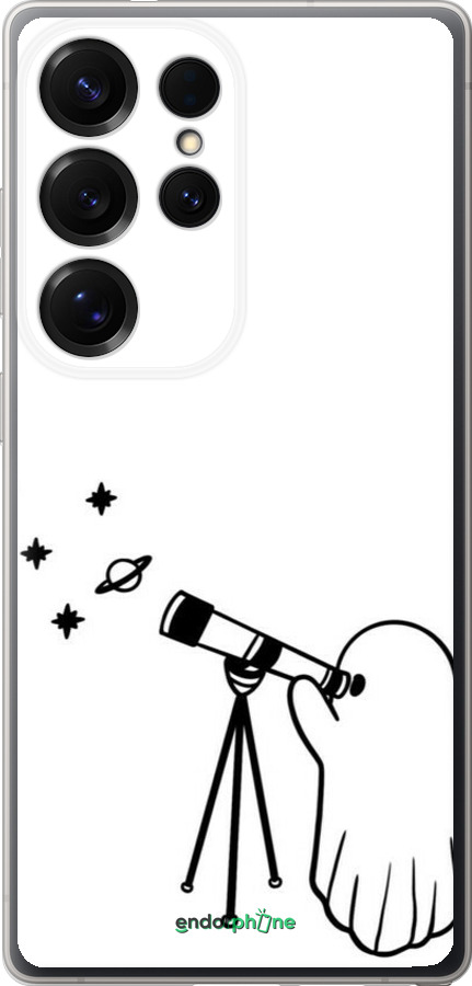 Силиконовый чехол Привидение астроном для Samsung Galaxy S25 Ultra - 6444u-3805 изображение 