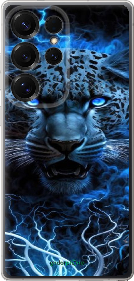 Силиконовый чехол Ледяной леопард для Samsung Galaxy S25 Ultra - 6460u-3805 изображение 
