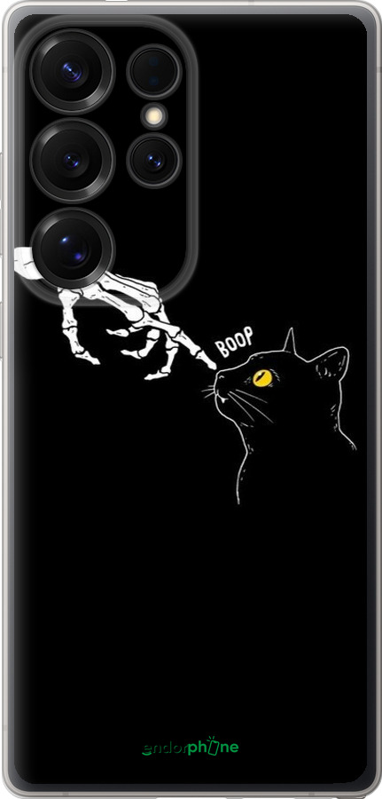 Силиконовый чехол Кошка для Samsung Galaxy S25 Ultra - 6505u-3805 изображение 