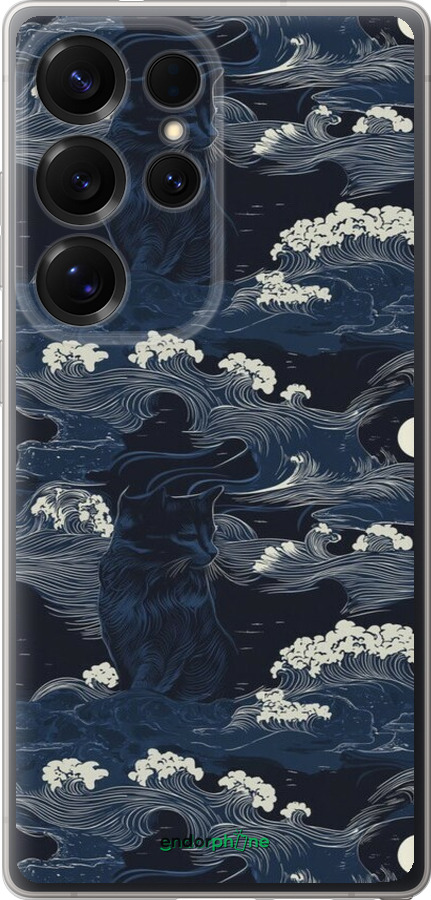 Силиконовый чехол Морская тематика в стиле арт-деко для Samsung Galaxy S25 Ultra - 6520u-3805 изображение 