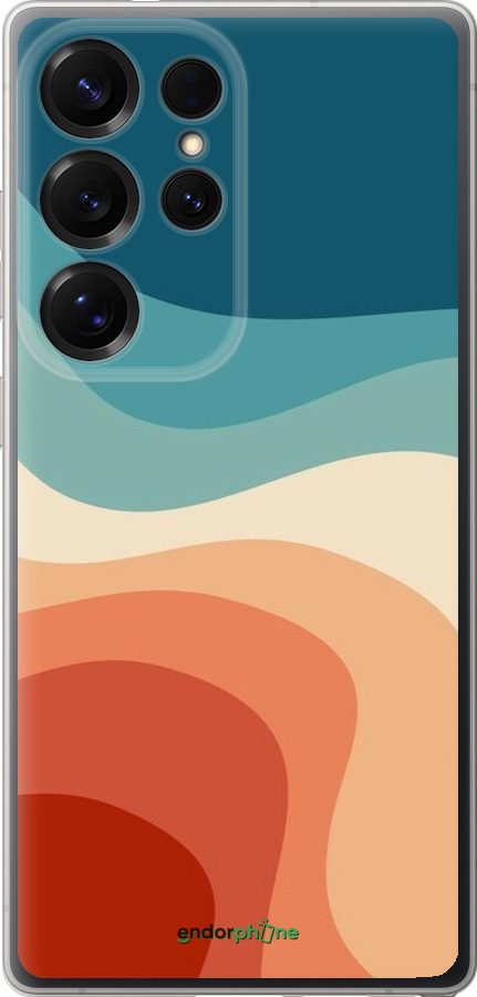 Силіконовий чехол У стилі ретро з хвилями для Samsung Galaxy S25 Ultra - 6531u-3805 изображение 