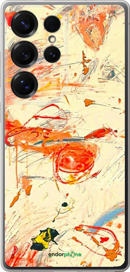 Силиконовый чехол Динамичная картина с хаотичными мазками для Samsung Galaxy S25 Ultra - 6540u-3805 изображение 