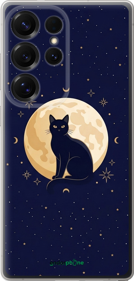 Силіконовий чехол Cute Cat Celestial/Witchy для Samsung Galaxy S25 Ultra - 6787u-3805 изображение 