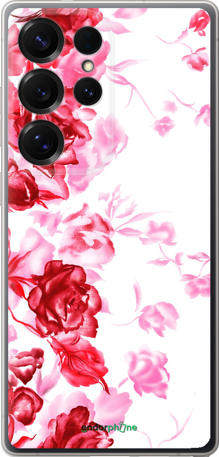 Силиконовый чехол Нарисованные розы для Samsung Galaxy S25 Ultra - 724u-3805 изображение 