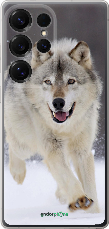 Силиконовый чехол Бегущий волк для Samsung Galaxy S25 Ultra - 826u-3805 изображение 