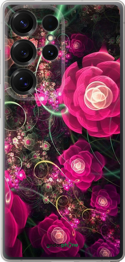 Силиконовый чехол Абстрактные цветы 3 для Samsung Galaxy S25 Ultra - 850u-3805 изображение 