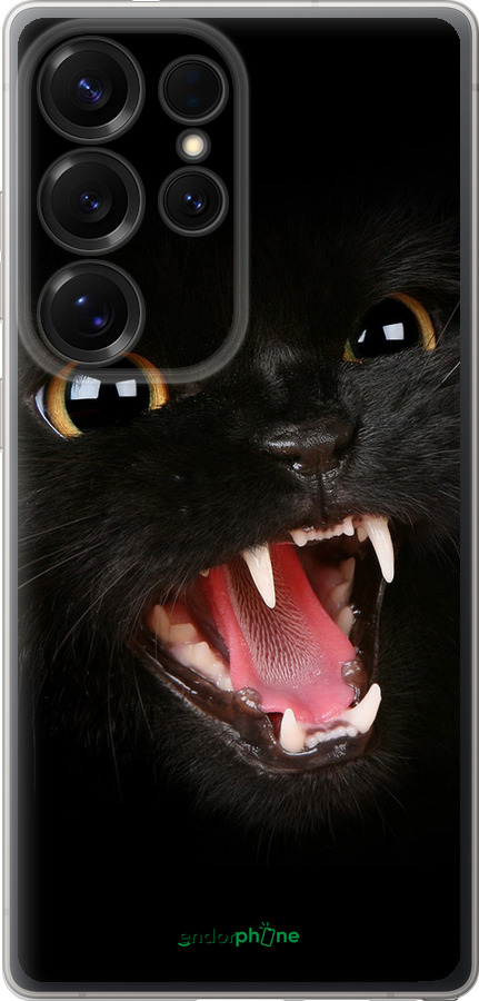 Силиконовый чехол Чёрная кошка для Samsung Galaxy S25 Ultra - 932u-3805 изображение 