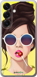 Силиконовый чехол Девушка с чупа-чупсом для Samsung Galaxy S25 - 3979u-3804 изображение 