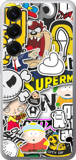 Силиконовый чехол Popular logos для Samsung Galaxy S25 - 4023u-3804 изображение 