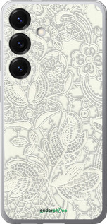 Силіконовий чехол Біле мереживо для Samsung Galaxy S25 - 4383u-3804 изображение 