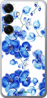 Силиконовый чехол Голубые орхидеи для Samsung Galaxy S25 - 4406u-3804 изображение 
