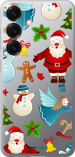 Силиконовый чехол Новогодний 1 для Samsung Galaxy S25 - 4614u-3804 изображение 