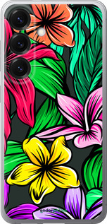 Силіконовий чехол Тропічні квіти 1 для Samsung Galaxy S25 - 4753u-3804 изображение 