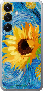Силіконовий чехол Квіти жовто-блакитні  для Samsung Galaxy S25 - 5308u-3804 изображение 