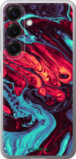 Силиконовый чехол Синяя красная абстакция для Samsung Galaxy S25 - 5339u-3804 изображение 