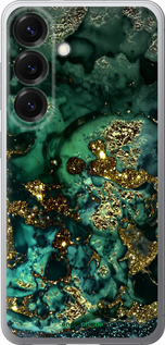 Силиконовый чехол Мрамор золото богатство для Samsung Galaxy S25 - 5419u-3804 изображение 
