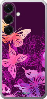 Силиконовый чехол Бабочки v2 для Samsung Galaxy S25 - 5475u-3804 изображение 