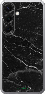 Силиконовый чехол Черный мрамор v2 для Samsung Galaxy S25 - 5568u-3804 изображение 