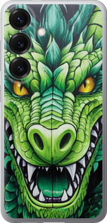 Силиконовый чехол Зелёный дракон для Samsung Galaxy S25 - 5816u-3804 изображение 