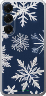 Силиконовый чехол Снежинки для Samsung Galaxy S25 - 5821u-3804 изображение 