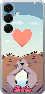 Силиконовый чехол Капибара любовь для Samsung Galaxy S25 - 6027u-3804 изображение 