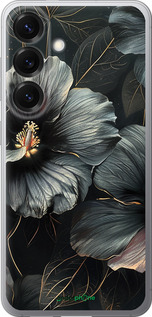 Силіконовий чехол Чорні квіти для Samsung Galaxy S25 - 6031u-3804 изображение 