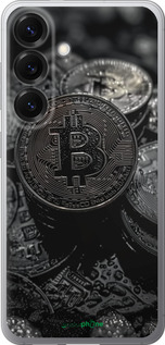 Силиконовый чехол Black Bitcoin для Samsung Galaxy S25 - 6090u-3804 изображение 