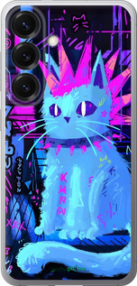 Силіконовий чехол Кіт панк для Samsung Galaxy S25 - 6311u-3804 изображение 