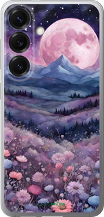 Силіконовий чехол Ніч місяць арт для Samsung Galaxy S25 - 6319u-3804 изображение 