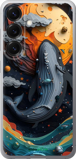 Силиконовый чехол Кит в космосе для Samsung Galaxy S25 - 6328u-3804 изображение 