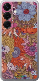 Силіконовий чехол Абстрактні  квіти для Samsung Galaxy S25 - 6526u-3804 изображение 