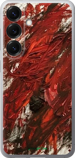 Силіконовий чехол Абстрактна композиція в червоних тонах для Samsung Galaxy S25 - 6541u-3804 изображение 