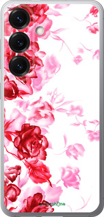 Силиконовый чехол Нарисованные розы для Samsung Galaxy S25 - 724u-3804 изображение 