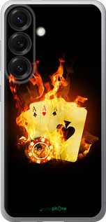 Силиконовый чехол Горящие карты для Samsung Galaxy S25 - 839u-3804 изображение 